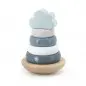 Preview: Label Label - Stapelturm - Stapelturm aus Holz Grün - Personalisiertes Taufgeschenk - Geschenk zur Taufe für Baby und Kind
